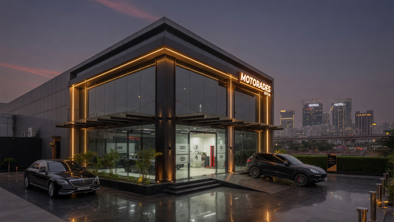 Motorades workshop exterior in Gurugram